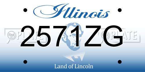 2571ZG Illinois License Plate