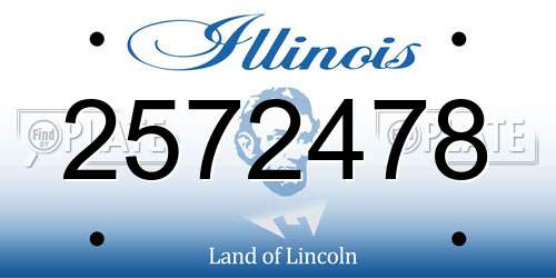 2572478 Illinois License Plate