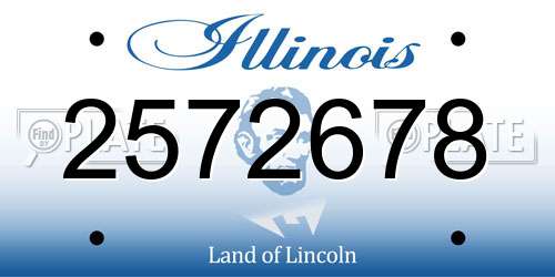 2572678 Illinois License Plate