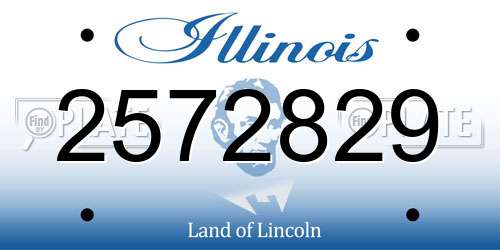 2572829 Illinois License Plate
