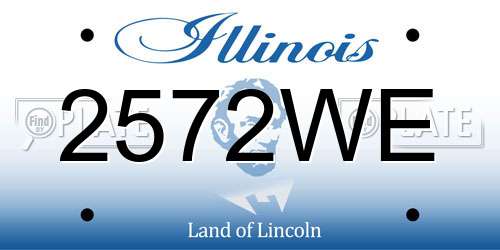 2572WE Illinois License Plate