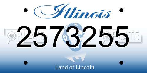2573255 Illinois License Plate