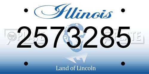 2573285 Illinois License Plate