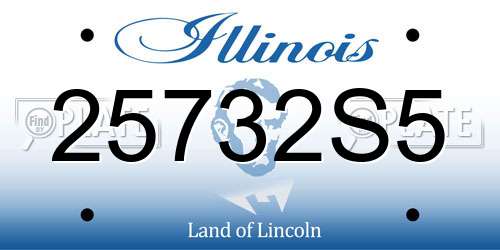 25732S5 Illinois License Plate