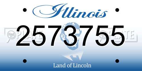 2573755 Illinois License Plate