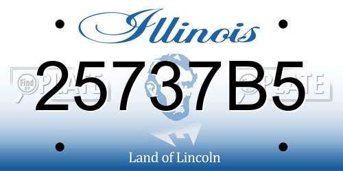 25737B5 Illinois License Plate
