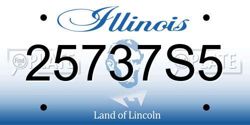 25737S5 Illinois License Plate