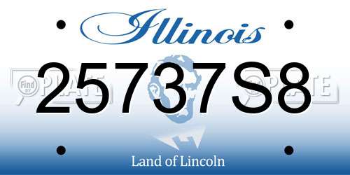 25737S8 Illinois License Plate