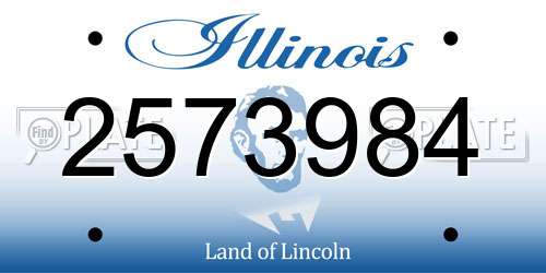 2573984 Illinois License Plate