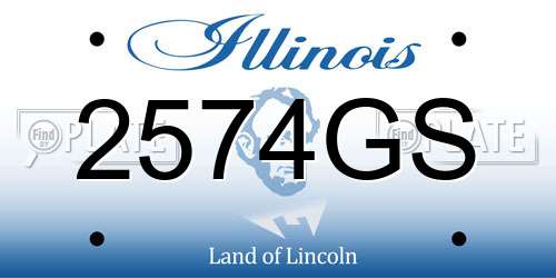 2574GS Illinois License Plate