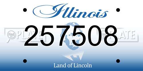 257508 Illinois License Plate