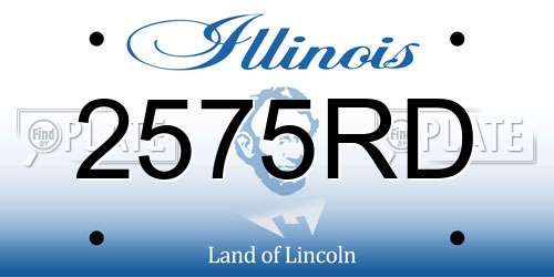 2575RD Illinois License Plate