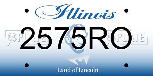 2575RO Illinois License Plate