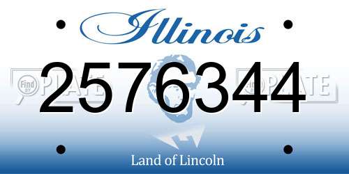 2576344 Illinois License Plate