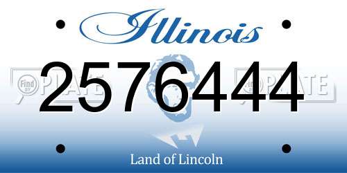2576444 Illinois License Plate