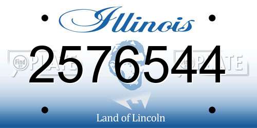 2576544 Illinois License Plate