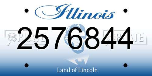 2576844 Illinois License Plate