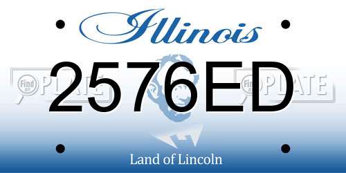 2576ED Illinois License Plate
