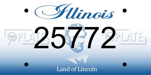 25772 Illinois License Plate