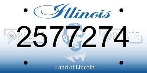 2577274 Illinois License Plate