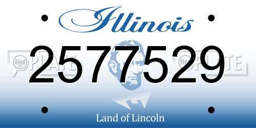 2577529 Illinois License Plate