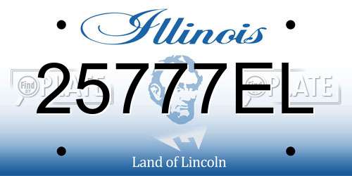25777EL Illinois License Plate