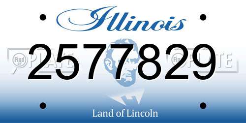 2577829 Illinois License Plate