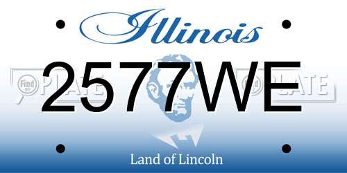 2577WE Illinois License Plate