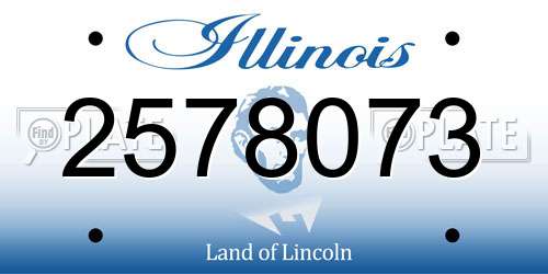 2578073 Illinois License Plate