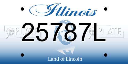 25787L Illinois License Plate