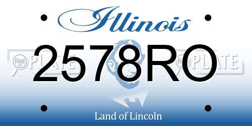 2578RO Illinois License Plate