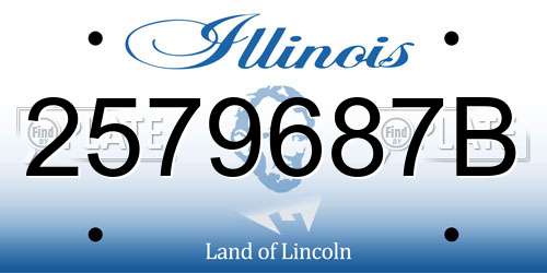 2579687B Illinois License Plate