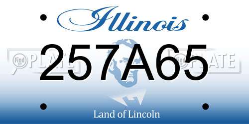 257A65 Illinois License Plate
