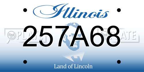 257A68 Illinois License Plate
