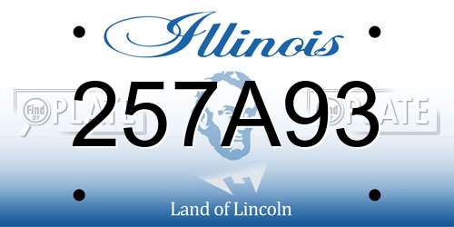 257A93 Illinois License Plate
