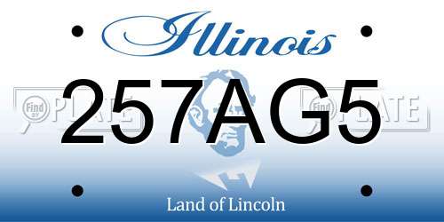 257AG5 Illinois License Plate