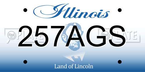 257AGS Illinois License Plate