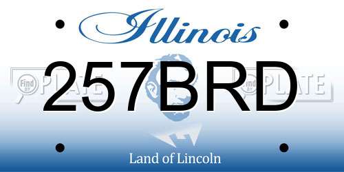 257BRD Illinois License Plate