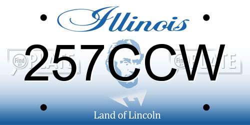 257CCW Illinois License Plate