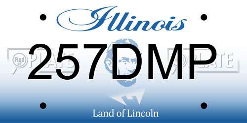 257DMP Illinois License Plate