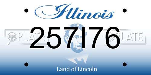 257I76 Illinois License Plate