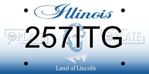 257ITG Illinois License Plate