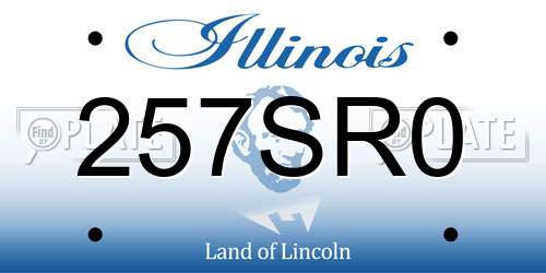 257SR0 Illinois License Plate