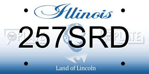 257SRD Illinois License Plate
