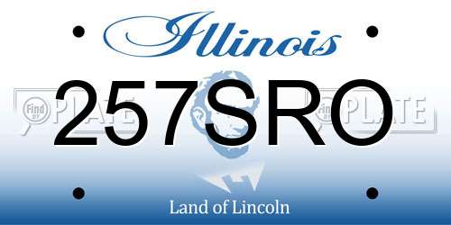 257SRO Illinois License Plate