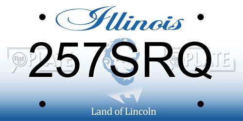 257SRQ Illinois License Plate