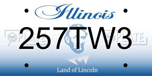 257TW3 Illinois License Plate