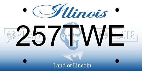 257TWE Illinois License Plate