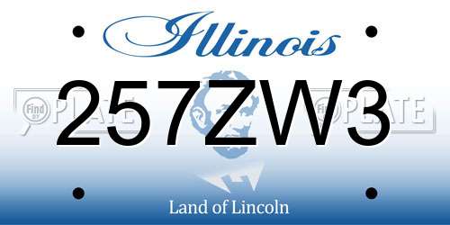 257ZW3 Illinois License Plate