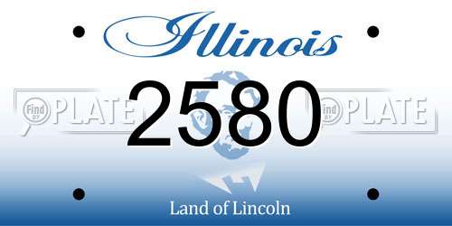 2580 Illinois License Plate